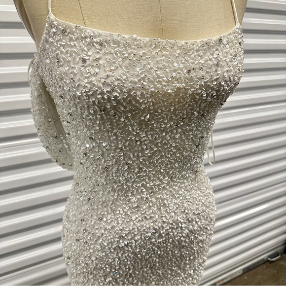 Retrofete NEW WITH TAGS Beaded White Sequin Alice Dress Size XS - Picture 4 of 7